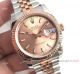 Swiss AR Rolex Datejust Rose Gold Face 2Tone Fluted Bezel Watch (2)_th.jpg